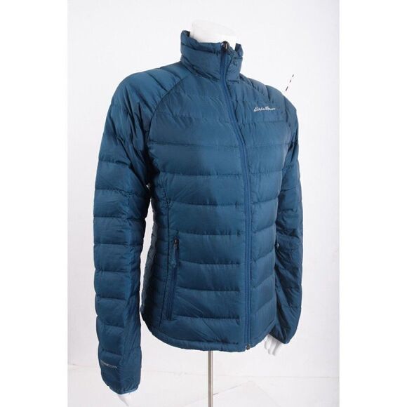 Eddie Bauer First Ascent Stormdown 800 Womens Down Puffer Coat Jacket XS Blue - Picture 2 of 8